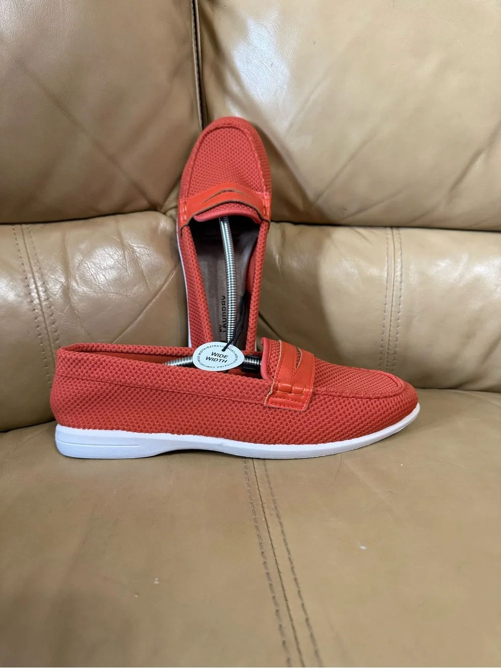 CL by Laundry Coral Knit Penny Loafers Women’s 9W Wide Width NWT